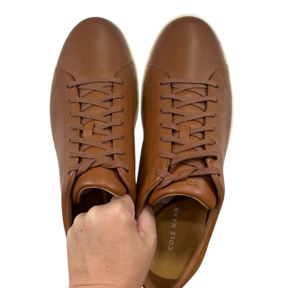 Cole Haan Men's Grand Crosscourt‎ II Sneaker Cognac Brown Leather Casual Sz 13 - Picture 6 of 12